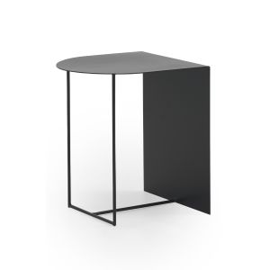 Mesa auxiliar de metal negro, 45x40x51cm