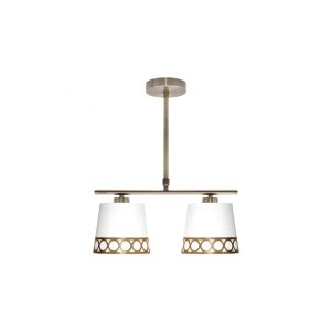Lámpara de dos luces - fab 114852029 - metal - blanco/oro - casquillos e14