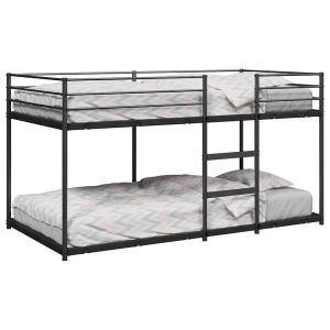 Cama 90x190 cm,litera sin colchón acero negro rhu5751