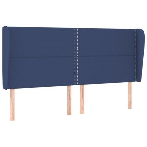 vidaXL cabecero con orejas de tela azul 203x23x118/128 cm