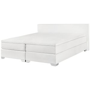 Cama continental piel sintética president 180 x 200 cm blanco