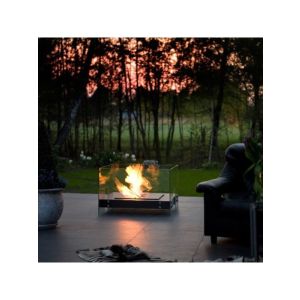 Picco - chimenea de bioetanol independiente blanco/negro - negro