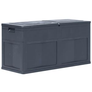 vidaXL caja de almacenamiento de jardín 320 l negro