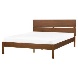 Cama madera boisset 160 x 200 cm marrón oscuro