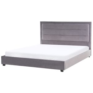Cama terciopelo rouen 180 x 200 cm gris oscuro