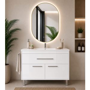 Mueble de baño con lavabo bahia sin espejo 80x40 cm blanco