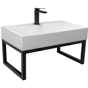Rea lavabo de conglomerado goya white 70 rectangle, 70x46x14 cm