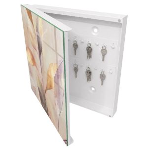 Armario para llaves decorativo 30x30x5, apertura izquierda blanca