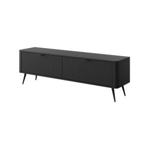 Mueble de tv - 3xe living - 163,2x38x51,2 cm - negro - paneles estratificad