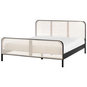 Cama madera de pino gonfaron 180 x 200 cm negro