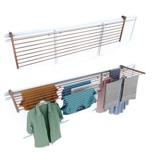 Tendedero para ropa exterior, 202 cm, foxydry duo, corten