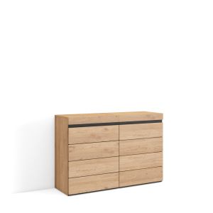 Cómoda, cajonera, 114x75x35cm, roble rf3435