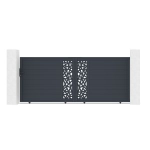 Puerta corredera ruivo 3,5x1,40 m + motor tanker c600