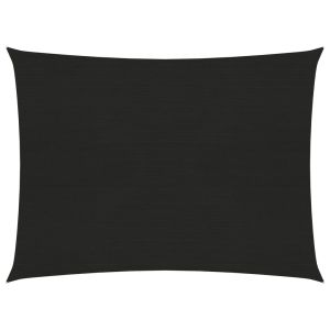 Vela de sombra 160 g/m² negra 2 x 3,5