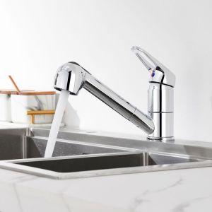 Grifo de cocina con rociador extraíble, mezclador de cocina de latón girato