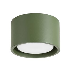 Plafones modo 1 verde oliva aluminio 10x6x10cm