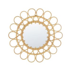 Espejo de pared babai 60 cm 60 cm ratán natural
