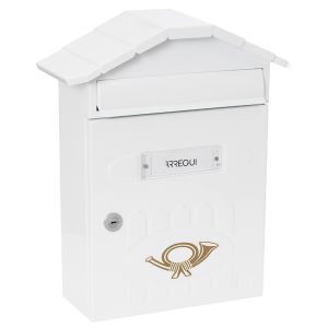 Arregui villa e5001 buzón exterior de acero, chapa gruesa y bisagras inox