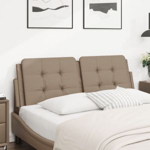 Cabecero de cama acolchado cuero sintético capuchino 140 cm eso5681