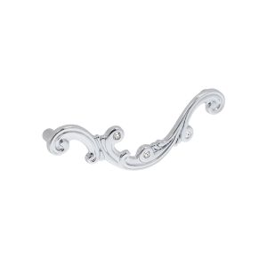 Tirador mueble 726 en zamac y cristal dist entre ejes 128mm cromo lote  25