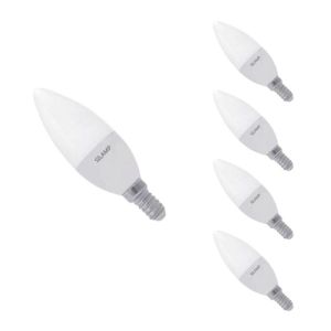 Bombilla LED e14 8w 220v c37 180° (pack de 5) - blanco cálido 230