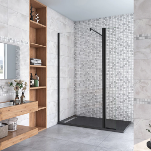 Mampara de ducha fija,fijo+giratorio,barra 70-120cm,(120+30)x200cm