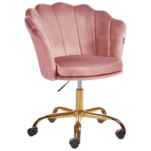 Silla de escritorio monticello terciopelo rosa