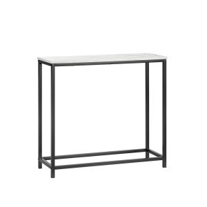 Mesa consola recibidor blanco negro 80x30x75cm fsb29-sch