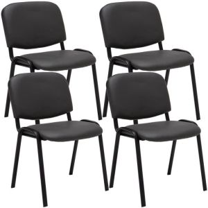 Sillas apilables ken - polipiel gris - lote 4