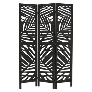 Separador de ambientes plegable biombo divisor 3 paneles madera kyoto