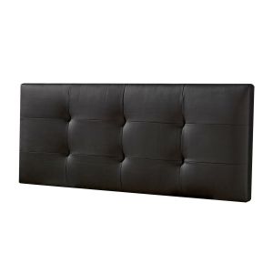 Cabecero tapizado carla 140x60 cm negro, 8 cm de grosor