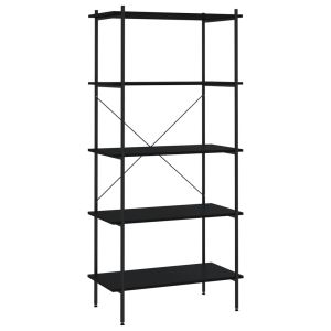 vidaXL estantería de 5 niveles negra 80x40x163 cm