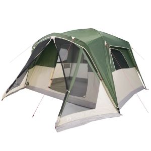 vidaXL tienda campaña familiar con porche 6 personas impermeable verde