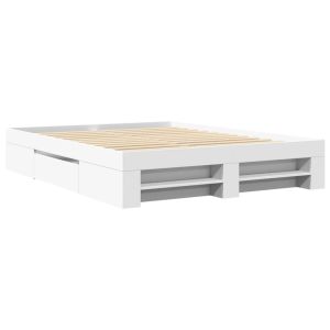 vidaXL estructura de cama sin colchón blanca 160x200 cm