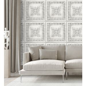 Papel pintado gaulan   cuarterones madera teñida 5.23m²