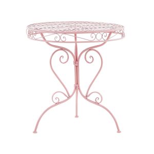 Mesa de balcón albinia 70 cm 70 cm metal rosa