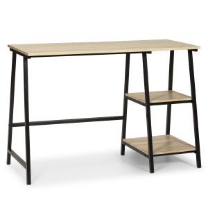 Mesa de escritorio lisboa negro, mesa de ordenador, estilo industrial