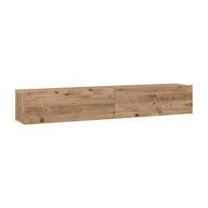 Mueble tv suspendido lapinlahti aglomerado 180x32x30 cm roble rústico