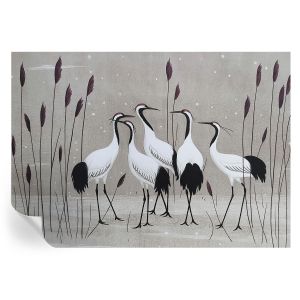 Murales autoadhesivos una bandada de grullas 208x146 tulup