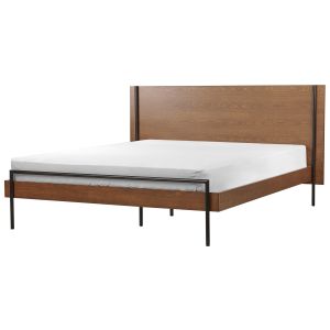 Cama libermont 160 x 200 cm fresno oscuro