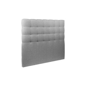 Cabecero acolchado de 135 cm - tejido rizado gris - gris
