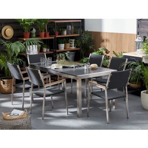 Conjunto de comedor gris grafito grosseto