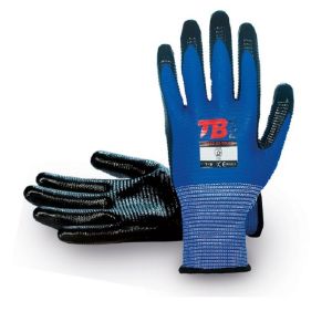 Guante poliester azul palma nitrilo negr0 rugoso 700az u3 touch talla 7-9 t