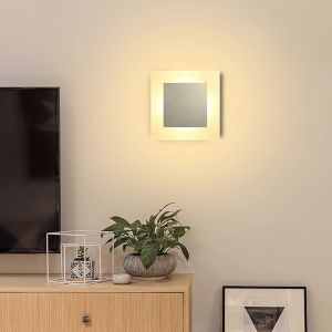 Nettlife aplique pared LED negro 16x16