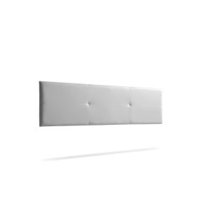 Cabecero tapizado alma polipiel 160x50x5 cm - plateado - moonia