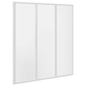 Mampara de ducha con 3 paneles plegables, 141 x 130 cm