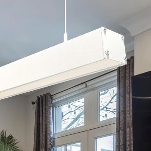 Lámpara techo lineal blanca 2m, 72w, colgante o superficie, luz fría 6000k