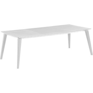 Mesa de jardín extensible resina blanca 235cm