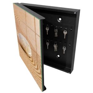 Caja para llaves 30x30x5 una piedra en la arena, apertura izquierda