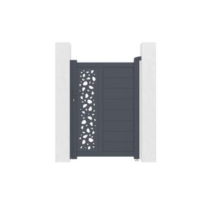 Puerta regulable en ancho 1m sunny h.140cm aluminio gris